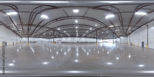 Wallpaper Mural Empty Warehouse Interior. Torontodigital.ca