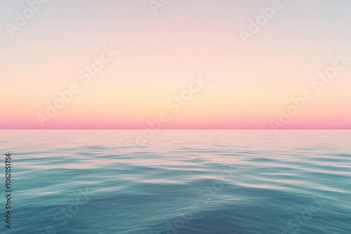 Serene Ocean Horizon at Dusk with Gentle Waves