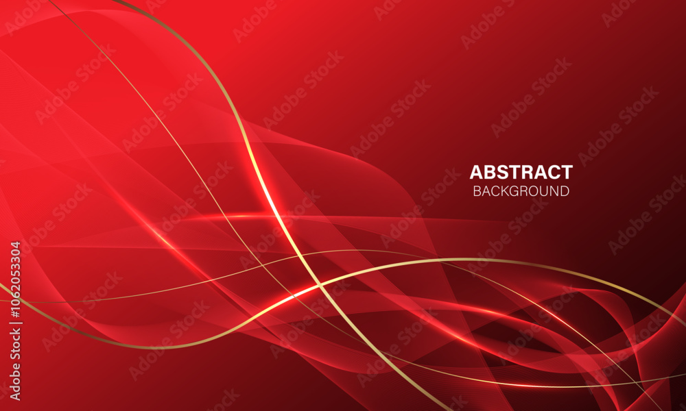 Abstract red gold light luxury wave curve with blank space for text place design modern creative background vector Abstract red gold light luxury wave curve with blank space for text place design modern creative background vector
