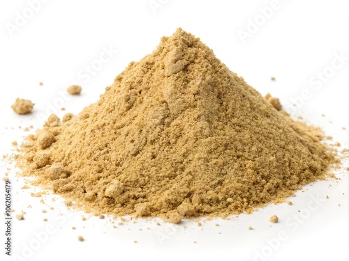  pile of river sand, isolated on white background