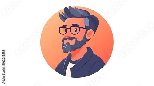 Round Profile of a Stylish Influencer