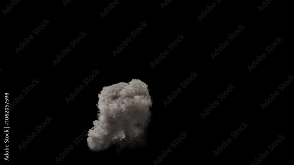 Smoke 3D, With Alpha Channel