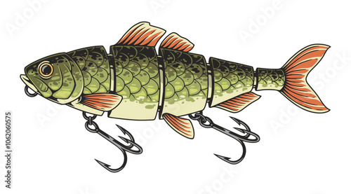 Creative fishing lure designed to mimic a fish