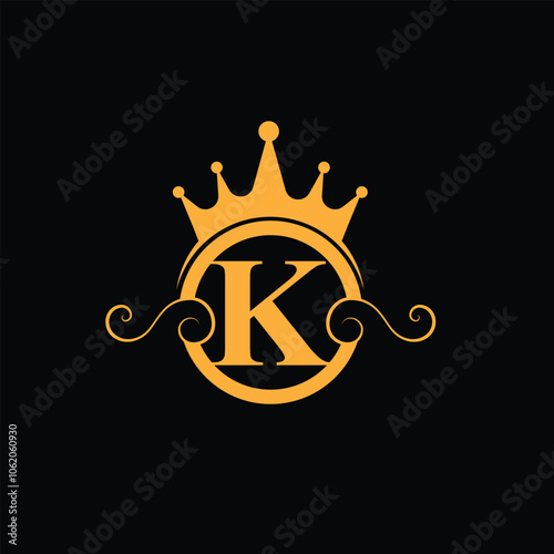 Royal Beauty Skin Care Logo With Letter K