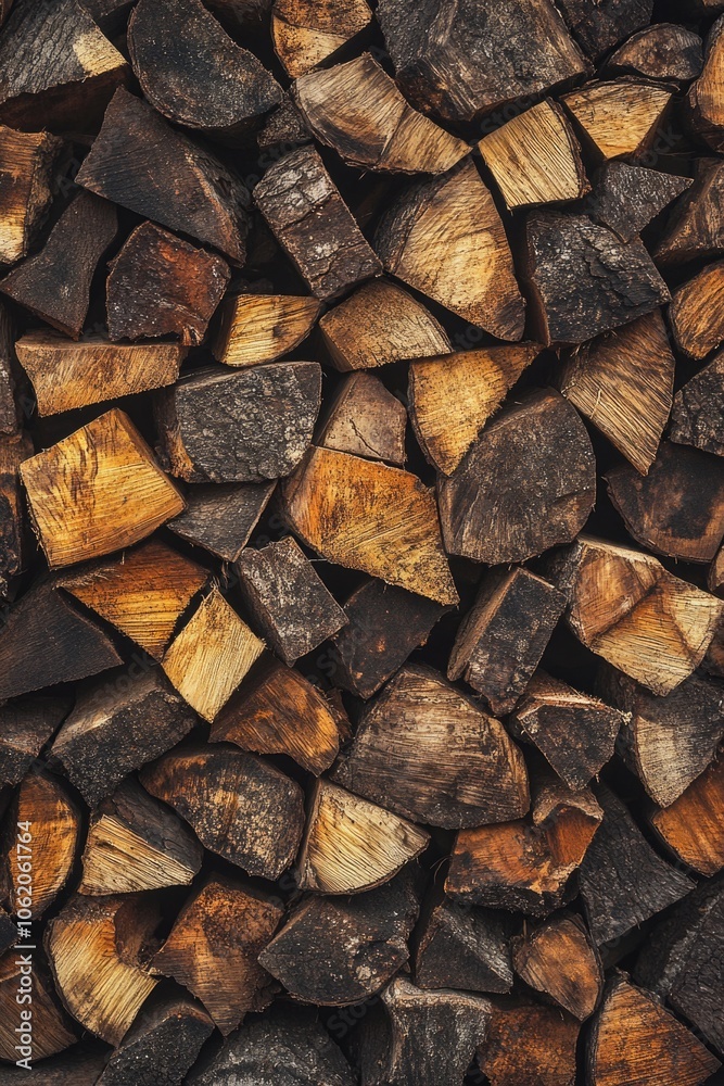 Various sizes of logs stacked neatly for display or sale. Various sizes of logs stacked neatly for display or sale.