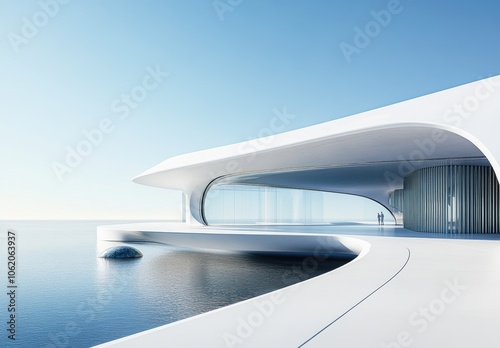 Modern Architecture Over Water