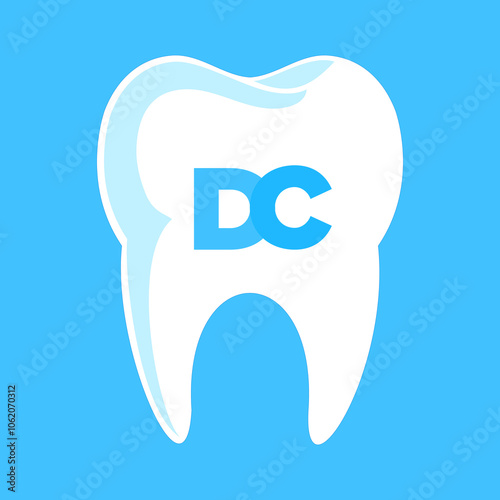 an icon image of a tooth that is identical for dental and oral health practice, suitable for use as media for dentistry, dental and oral hospitals.