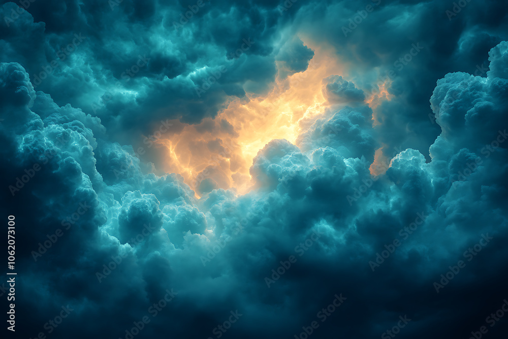 Dark blue stormy sky with dramatic, intense clouds and deep shadows, capturing the powerful and moody atmosphere of an approaching thunderstorm.
Dark blue stormy sky with dramatic, intense clouds and deep shadows, capturing the powerful and moody atmosphere of an approaching thunderstorm.