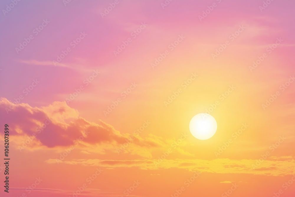 Pink and orange sky with clouds at sunset. Pink and orange sky with clouds at sunset.