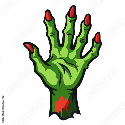 zombie-hand-white-background