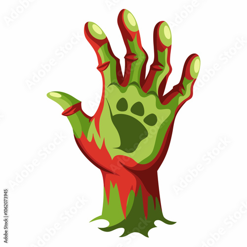 zombie-hand-white-background