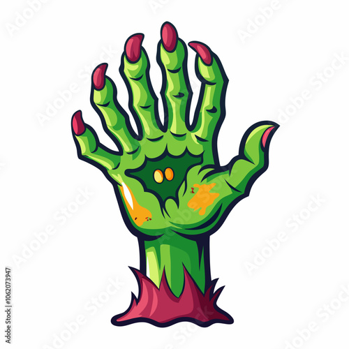 zombie-hand-white-background