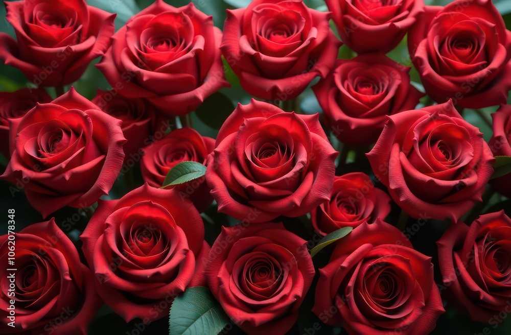 A lot of beautiful red roses. A lot of beautiful red roses.