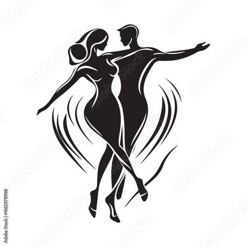 Dancing Logo Images stock vector. Illustration of dancer isolated on white background