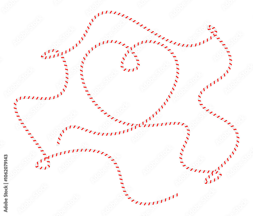 Line heart bow love shape decoration Christmas card design vector Line heart bow love shape decoration Christmas card design vector