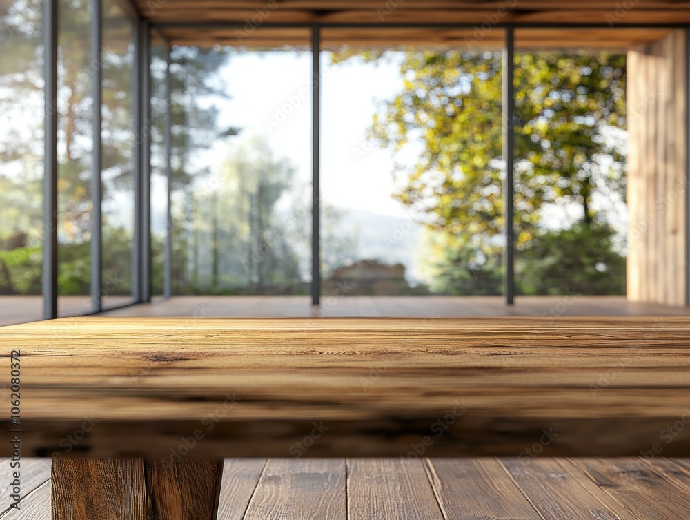 Wooden Tabletop View. Wooden Tabletop View.