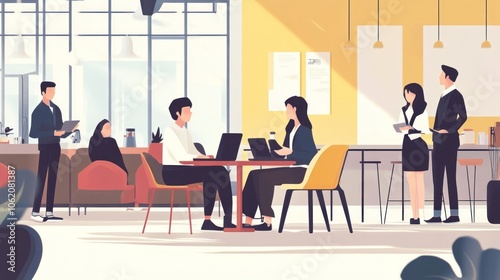 Office Meeting Illustration