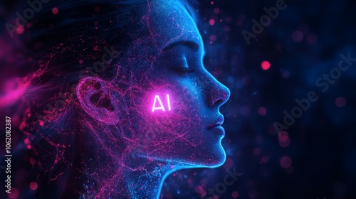 Tech AI concept controlling technological tools and intelligent robots. Development of an artificial code of ethics chips artificial intelligence science concept