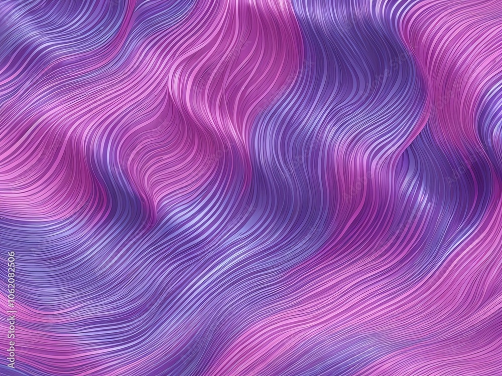 Fototapeta premium An illustration of flowing waves in shades of deep pink and purple