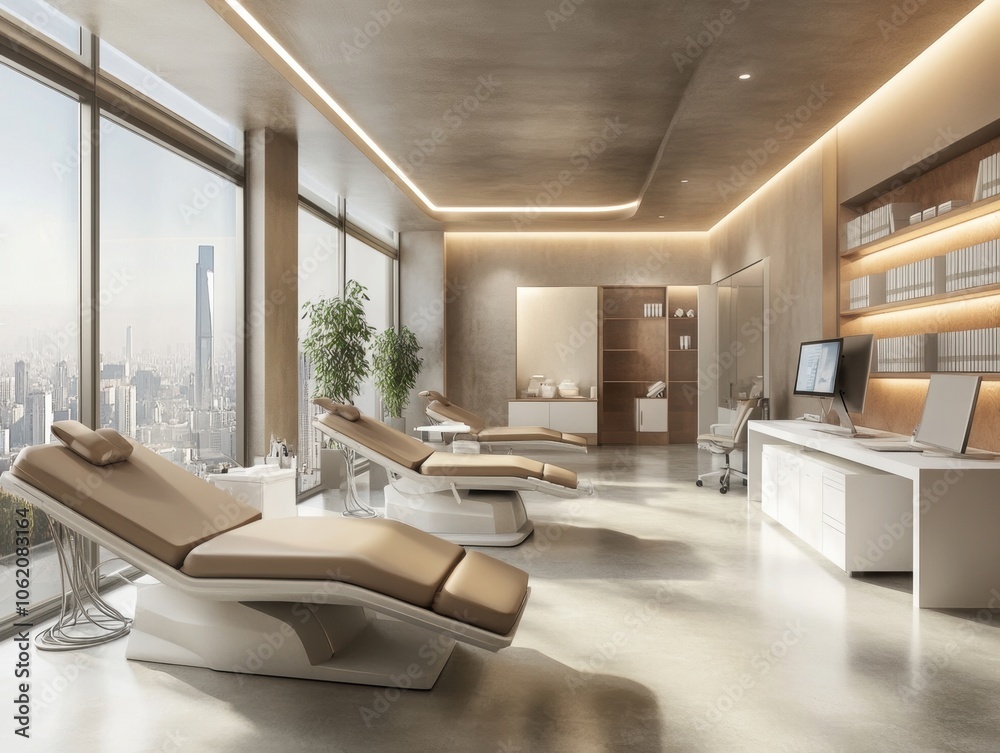 Modern Spa Interior. Modern Spa Interior.