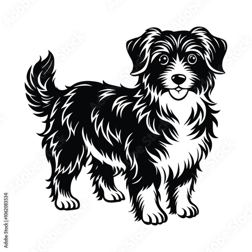 Molly Silhouette Vector with White And Black