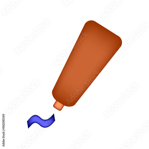 Cream tube icon on white background. Vector illustration.