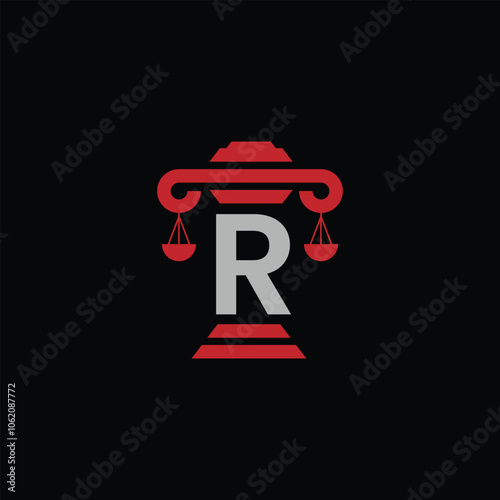 Modern law Firm Logo With Letter R