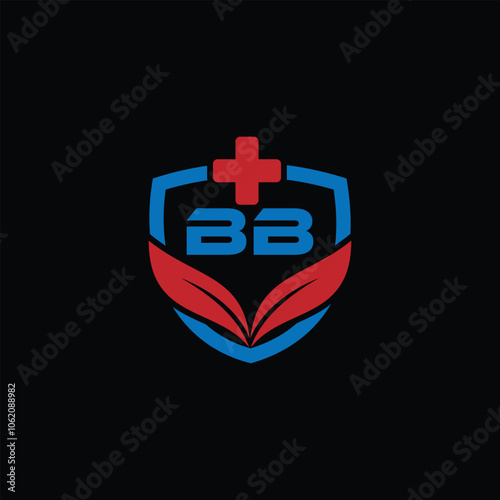 Abstract Vector Medical Care Symbol With Letter BB