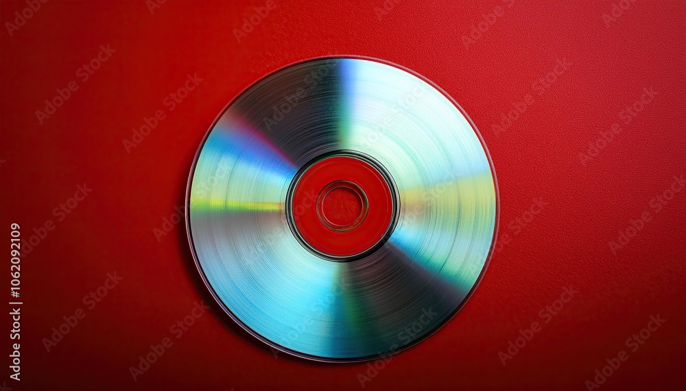 Cd disc isolated on red background Cd disc isolated on red background