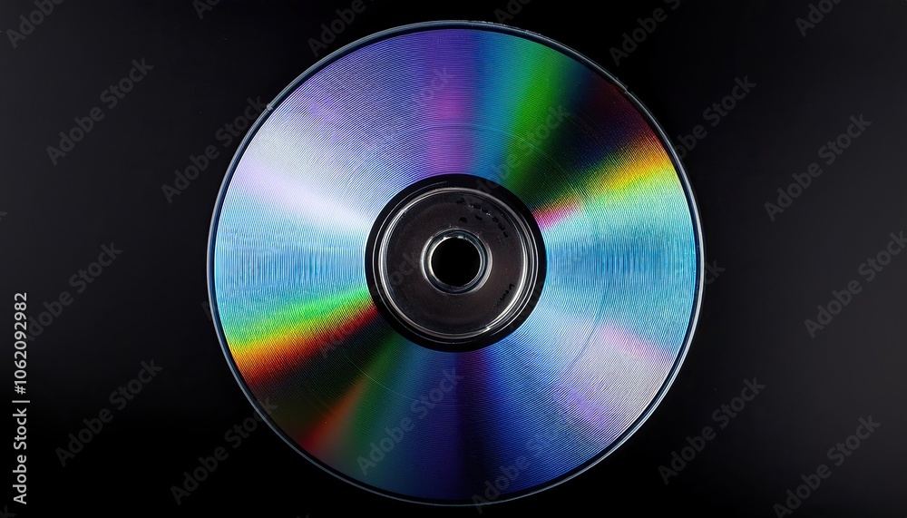 Cd disc isolated on black background Cd disc isolated on black background