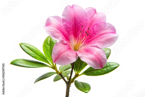 Azalea flowers isolated on white background