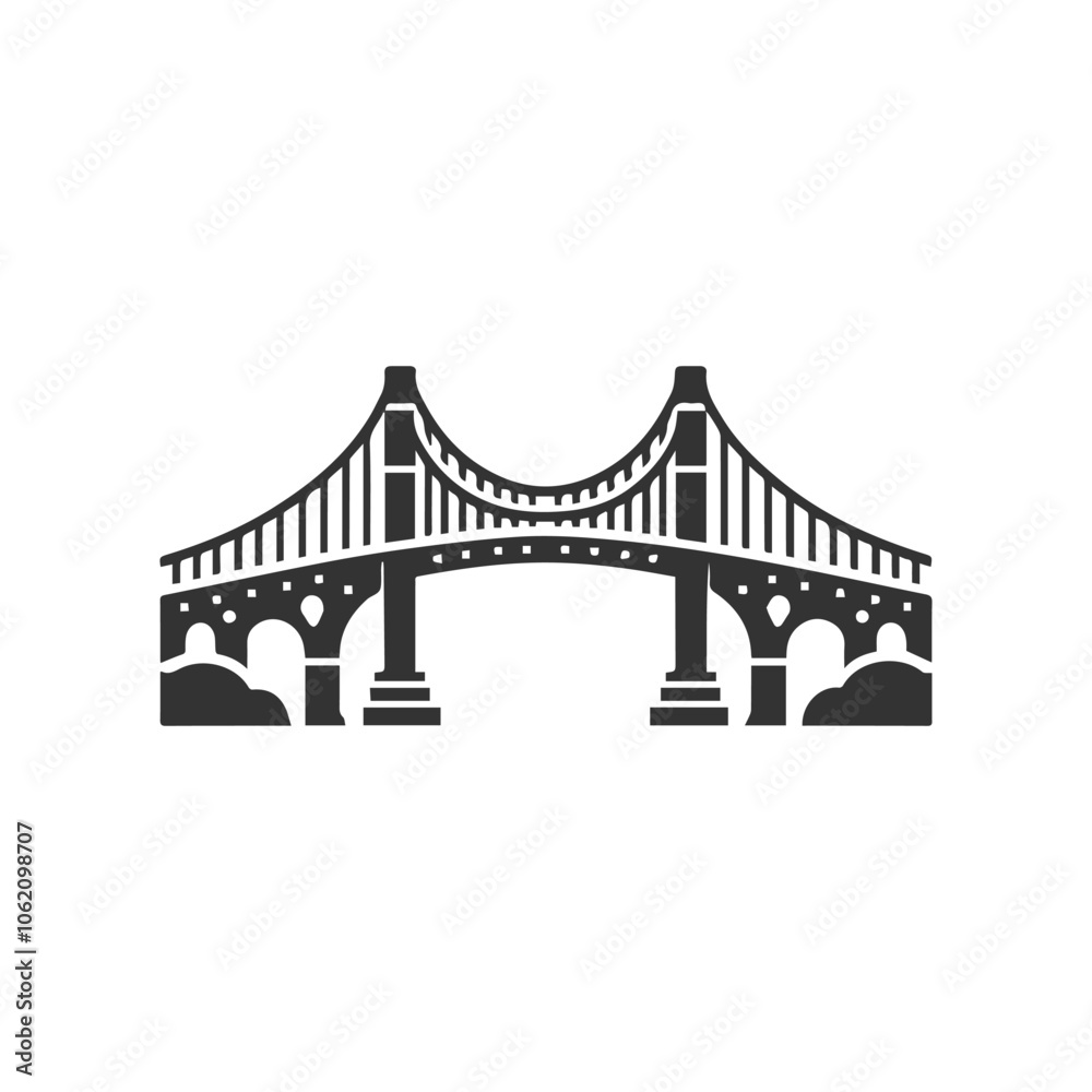 Fototapeta premium abstract bridge logo, bridge logo, bridge icon vector set. architecture illustration sign collection.