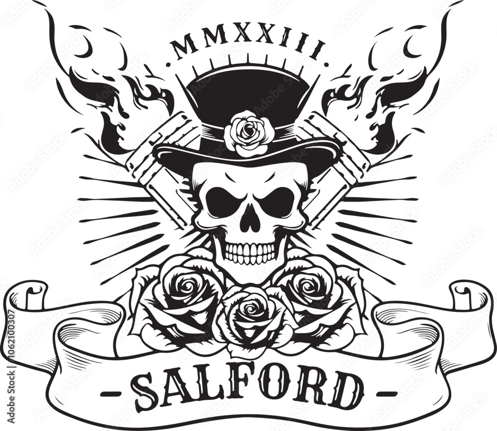Fototapeta premium Salford T-shirt design