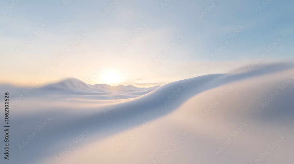 A soft, blurred snowy landscape with a clear, open sky for text A soft, blurred snowy landscape with a clear, open sky for text