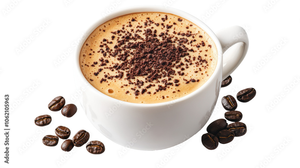 Creamy Coffee with Chocolate Sprinkles on Top Creamy Coffee with Chocolate Sprinkles on Top