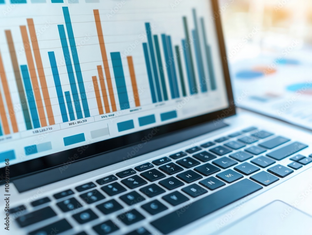 Analyzing Data Trends Using Visual Graphs on a Laptop Display for Effective Business Insights Analyzing Data Trends Using Visual Graphs on a Laptop Display for Effective Business Insights