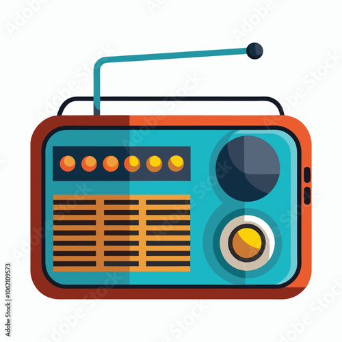 vector radio on white background