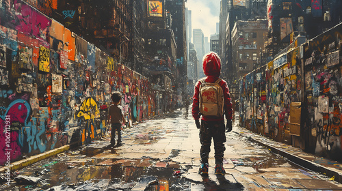 Where Irreverence Meets Innocence: Urban Graffiti Transforming Cityscapes and Highlighting Social Commentary photo