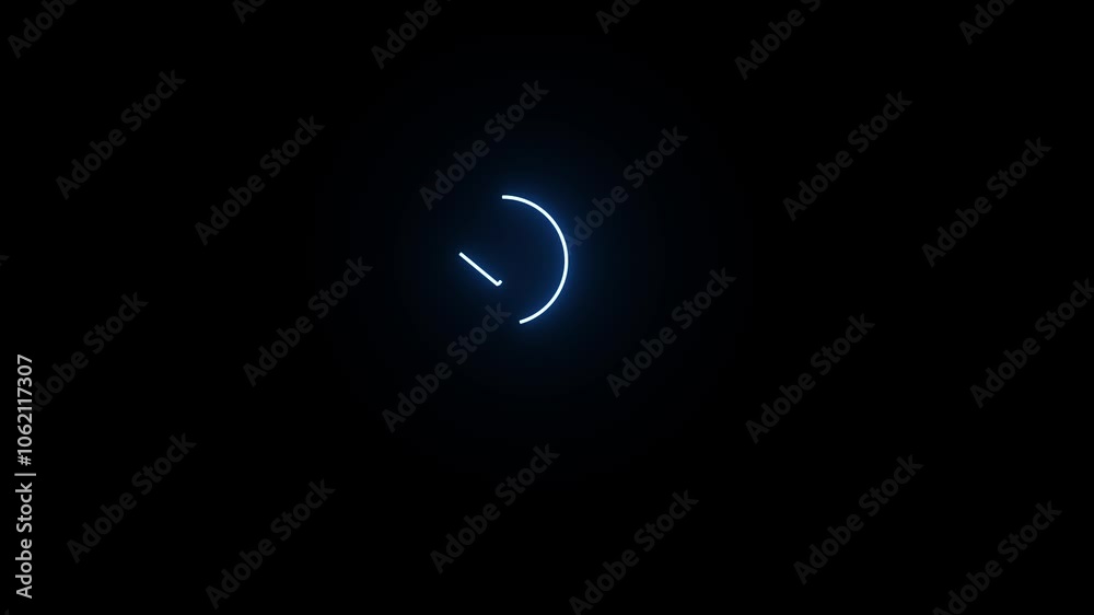 countdown blue light and icon video countdown blue light and icon video