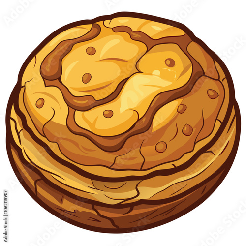 Snickerdoodle vector illustration Isolated white background.