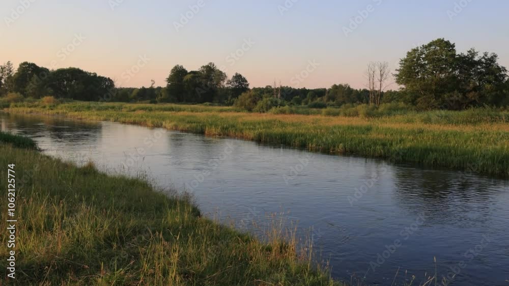 lake landscape, water waves and rocky shore lake landscape, water waves and rocky shore
