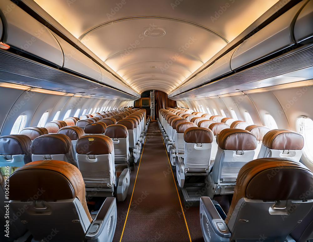 Fototapeta premium Innenraum eines Flugzeuges 