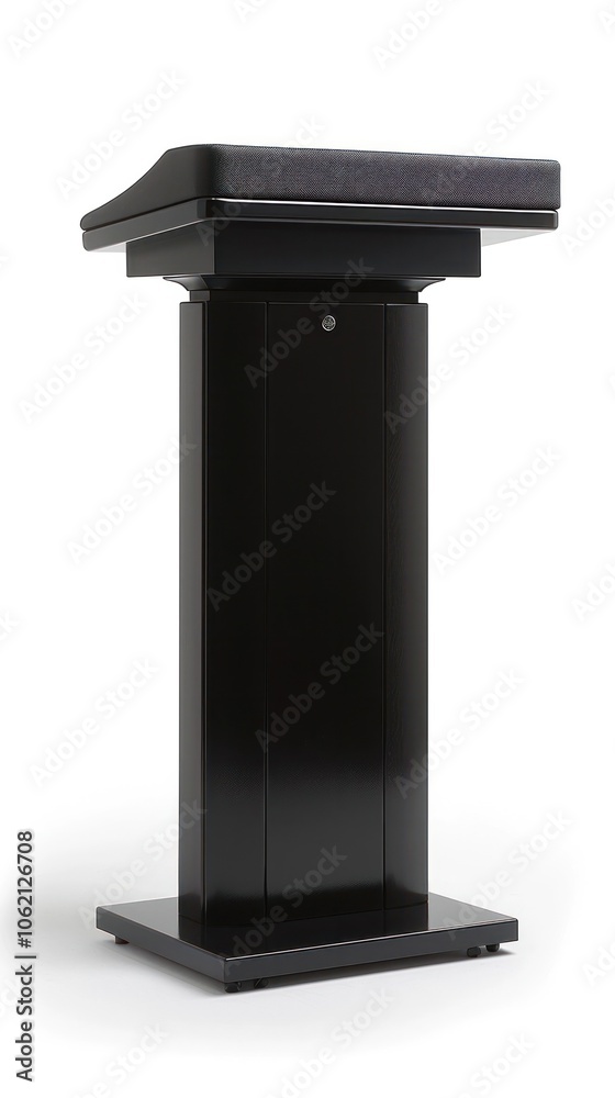 Sleek and Minimalist Black Modern Podium or Lectern for Formal Business Presentation Corporate Seminar or Educational Conference Event Sleek and Minimalist Black Modern Podium or Lectern for Formal Business Presentation Corporate Seminar or Educational Conference Event