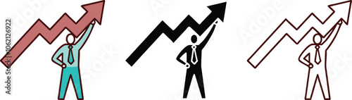 Business Growth, Upward Trend, Success, Progress,  Rising,  Positive,  Growth Chart,  Arrows,  People,  Strategy