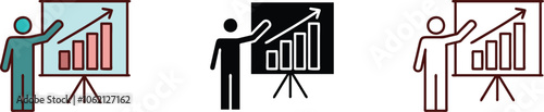 Presenting Growth Data Bar Chart Success