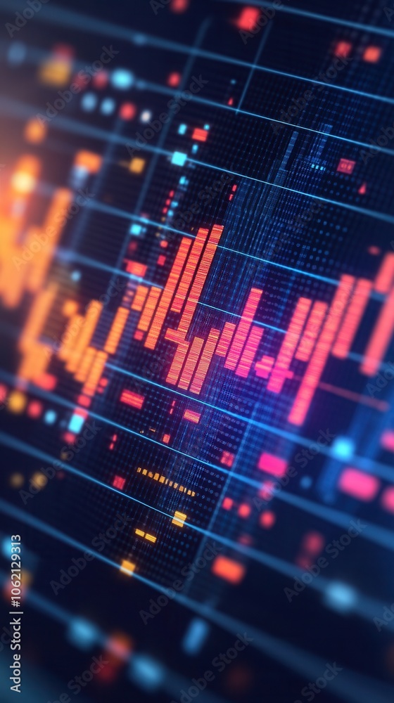 Vibrant graph visualization displaying dynamic data trends and analysis in a modern digital environment. Vibrant graph visualization displaying dynamic data trends and analysis in a modern digital environment.