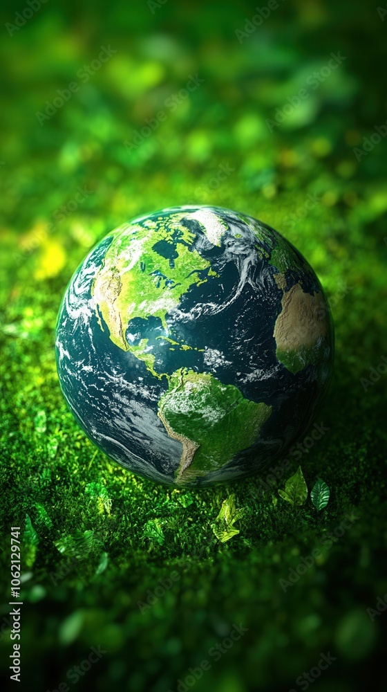 A beautiful view of Earth surrounded by lush greenery, symbolizing nature and environmental harmony. A beautiful view of Earth surrounded by lush greenery, symbolizing nature and environmental harmony.