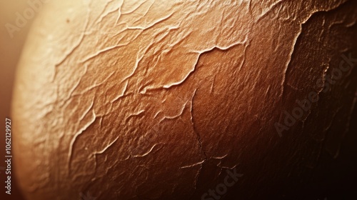 Close-up Texture of a Wrinkled Brown Surface