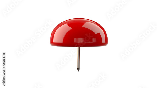 Red push pin isolated