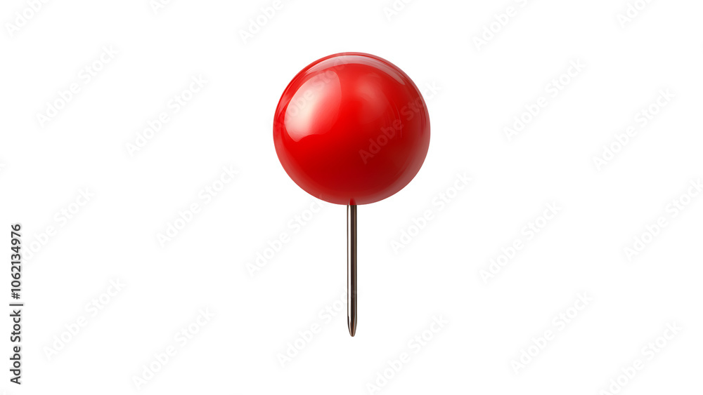 Red push pin isolated Red push pin isolated
